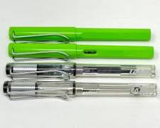 Lamy Safari Lime Green & Translucent Fountain & Ballpoint Pen Sets
