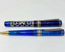 Visconti Italy Empire Blue Limited Editon Fountain & Ballpoint Pen Set With Sterling Silver Accents 18k Nib
1120small