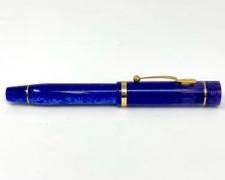 Conway Stewart Churchill Sapphire Blue Limited Edition 183/500 Fountain Pen With 18k Gold Nib
