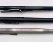 Lamy Safari Black, Aion Black, & Studio Brushed Aluminum Fountain & Ballpoint Pens
