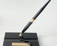 Vintage Sheaffer USA White Dot Black Desktop Fountain Pen 14k Nib
