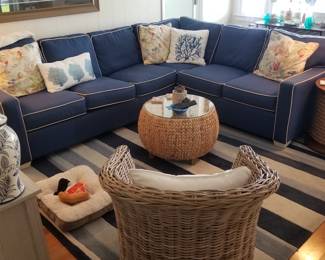 Nearly new Braxton Culler sectional sofa is a sleeper sofa