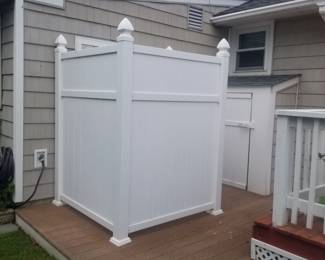 Vinyl shower surround