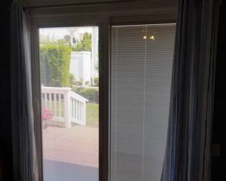 Sliding glass door with internal blinds