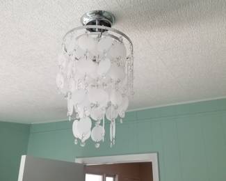 Capiz shell chandelier 