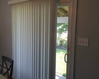 Sliding glass door; vertical blinds