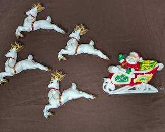 Styrofoam Santa and Reindeer