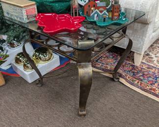 Glass Top End Table