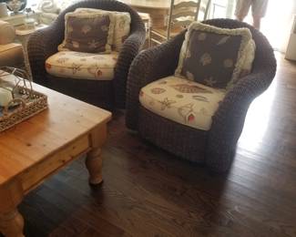 Seashore inspired arm chairs by Lexington Furniture