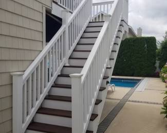 Stair rails; Trex decking; Azek