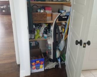 Household cleaning supplies; vacuums