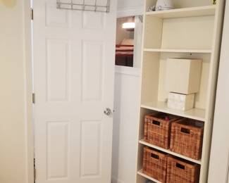 Interior doors; bookcase