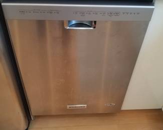 KitchenAid dishwasher with stainless steel interior