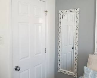 Interior doors; Hollywood Regency wall mirror