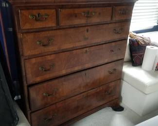 Traditional tall chest of drawers - solid wood