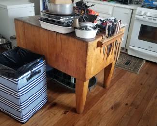 Butcher block table - LARGE