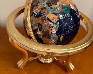 Stone inlaid globe 