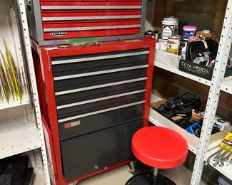 CRAFTSMAN storage tool unit and rolling stool