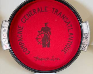 Compagnie Generale Transatlantique French Line gambling tray