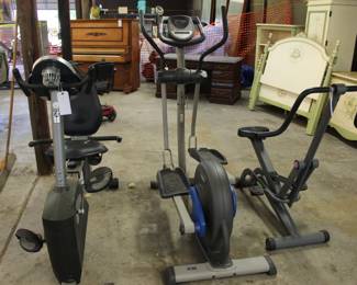 SCHWINN EXERCISE BIKE, STAIR STEPER, ROWING MACHINE