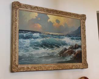 SIGNED OIL ON CANVAS  BY ALEX DZIGURSKI             41 1/2"x29 1/2" 