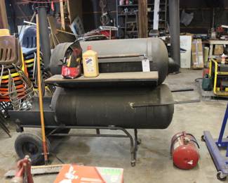 BAR-B-QUE DIRECT AND INDIRECT SMOAKER, PORTABLE AIR TANK
