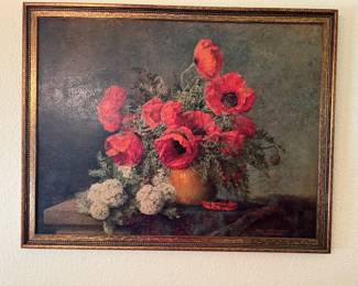 "Mohnblumen In Vase" by Max Theodore Streckenbach, oil painting - $160