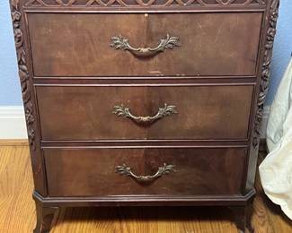 Antique walnut nightstand - $80