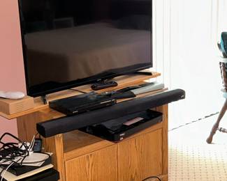A Samsung TV is even better with sound bars and a DVD player. 