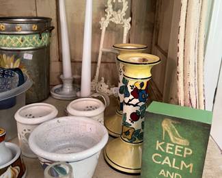 Candleholders + collectibles