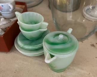 Jadeite Children's Tea set