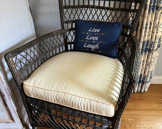 Smith & Hawkens Wicker Chair 38' H x 34" W