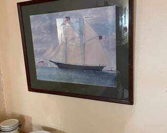 Sailing ship wall art