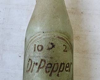 Vintage Georgia green DrPepper bottle 10-2-4- (no hands) with added cork 