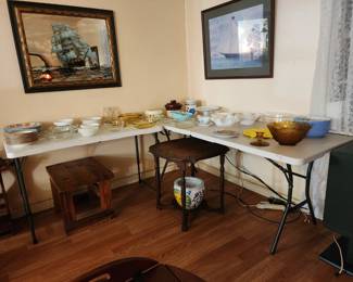 Large selection of dishes, serving pieces, decorative, some vintage