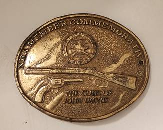 NRA Member Commemorative Belt Buckle - The Guns of John Wayne
