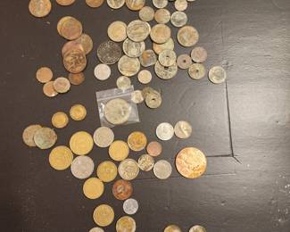 vintage foreign coins
