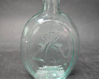 Sailing Sloop And Star Flask - Half Pint Probably Mckearin Gx-8 Rare Early 1800's 