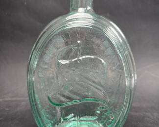 Coffin And Hay Hammonton Flag And Eagle 8.5in Aqua Rough Pontil 