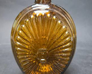 Star Burst Flask / Bottle - 6 Inches - Rough Pontil - Smooth Lip 