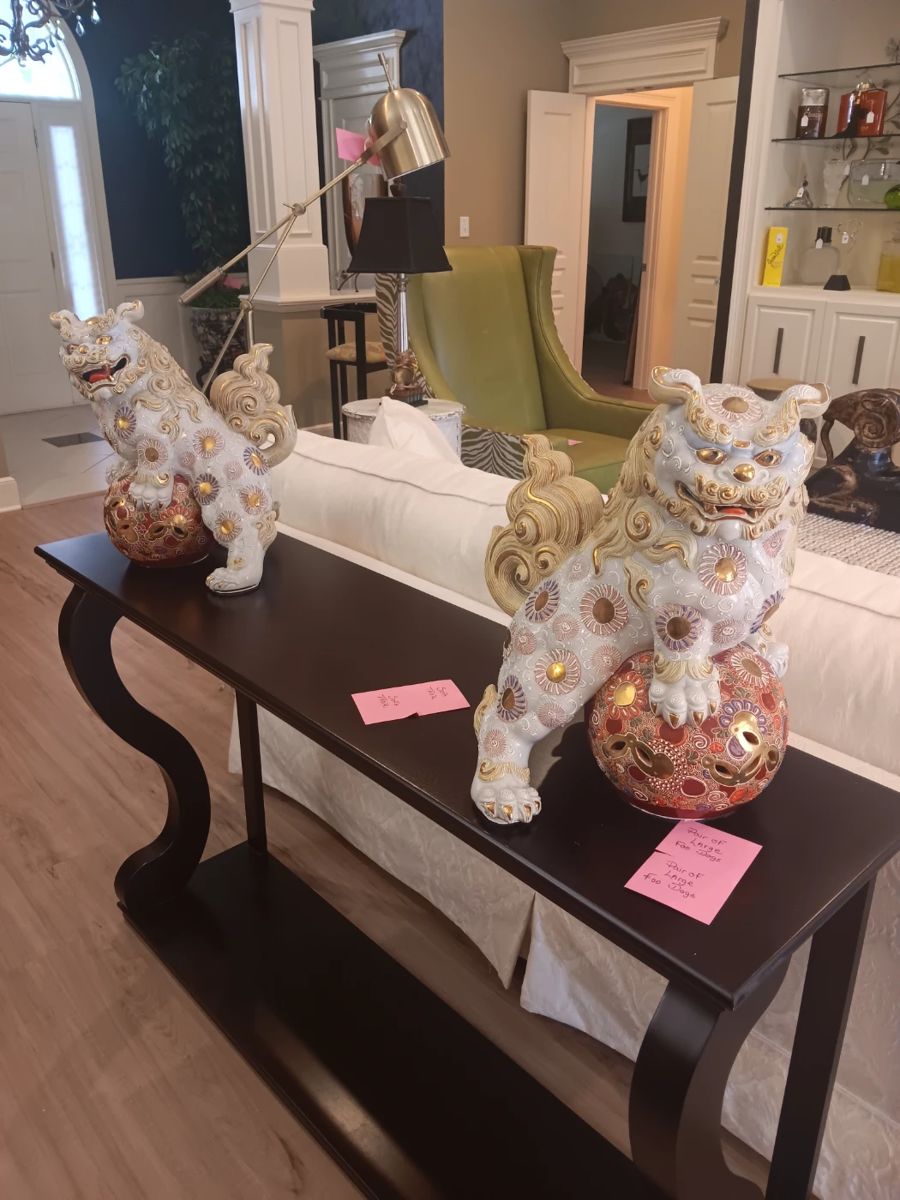 Pair of large Foo dogs