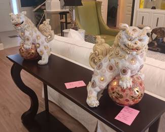 Pair of large Foo dogs