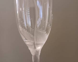 Stem glasses signed Lalique