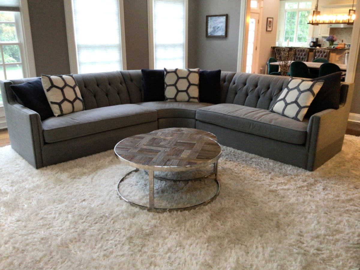 Bernhardt 3pc. Sectional, straight sections are 64” long