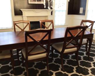 Dining room set, rug by safavieh 13’ x 18’