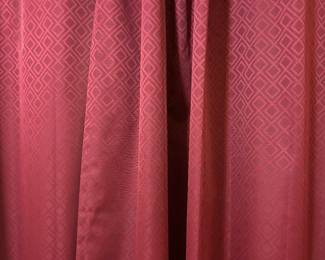 4 Blackout maroon curtain panels, fit sliding glass doors. 