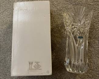 Beautiful heavy crystal vase.