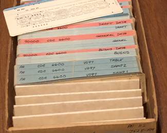 Vintage Control Data Computer Punch Cards