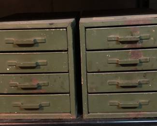 Vintage Metal Storage Drawers 