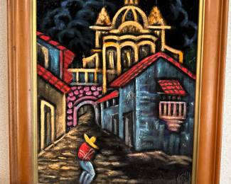 Black velvet painting